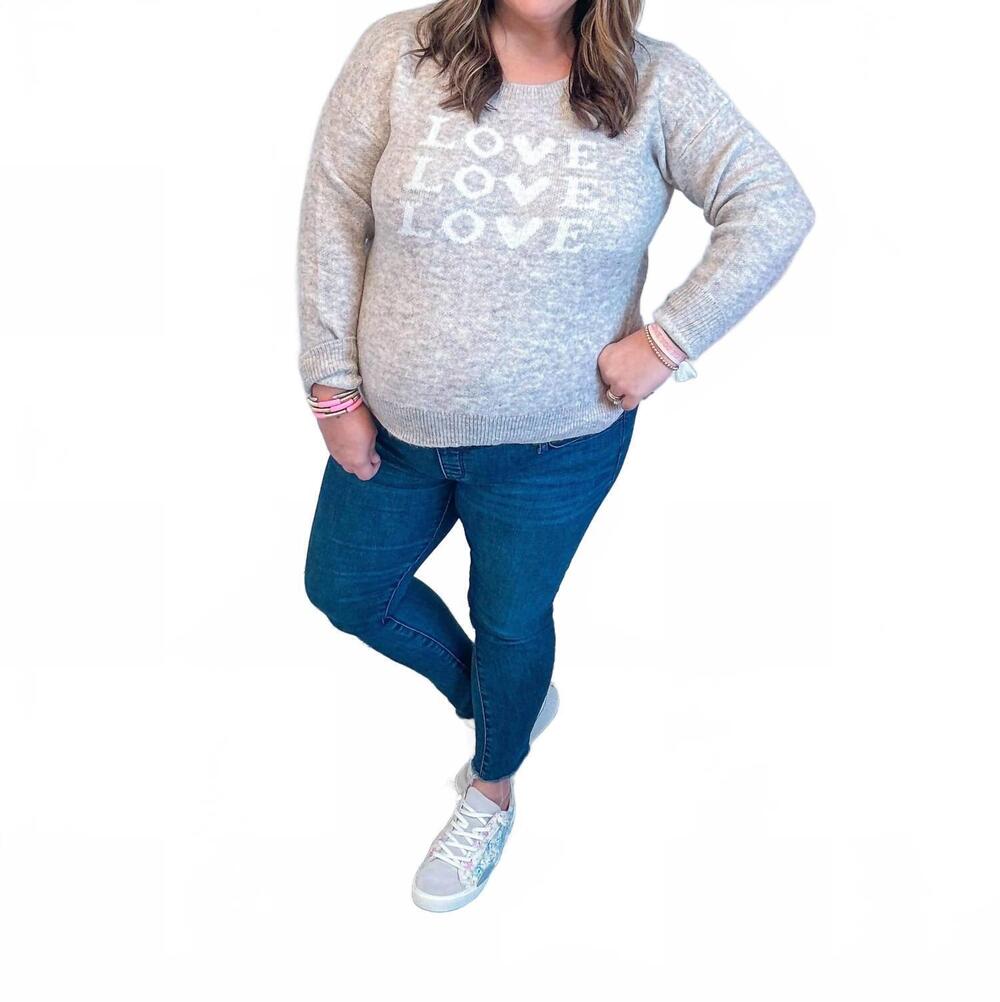 NEW MIRACLE love sweater in grey